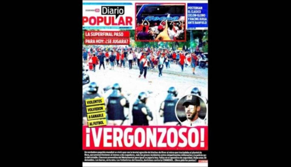 Pelotudos y la copa rota: Las portadas del escándalo del River Plate-Boca Juniors
