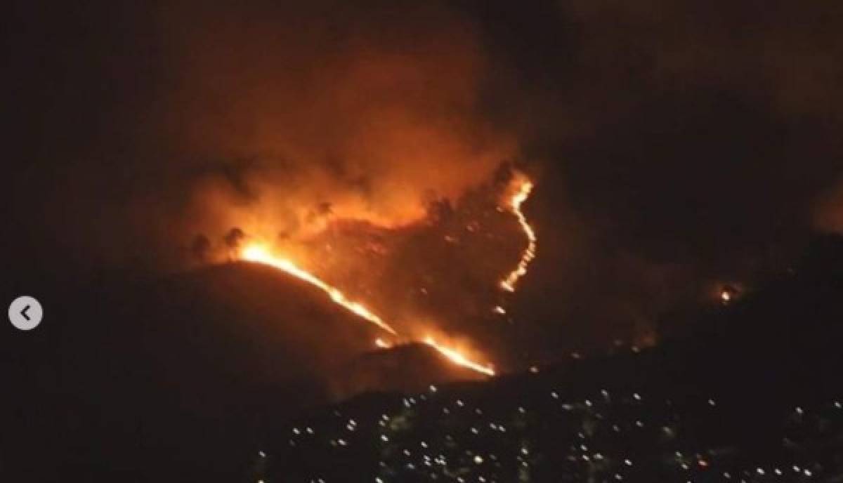 Las imágenes del voraz incendio en el sector de La Montañita en Tegucigalpa