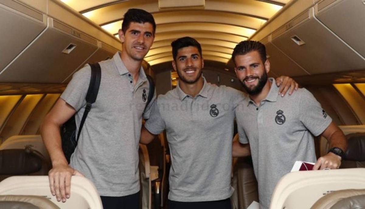La selfie de Florentino, el abrazo de Hazard y el gesto de Sergio Ramos: Así viajó el Real Madrid a Houston