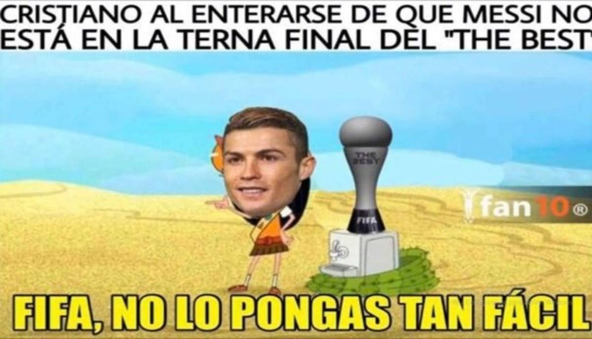Así lucen los memes previo a la entrega del premio The Best