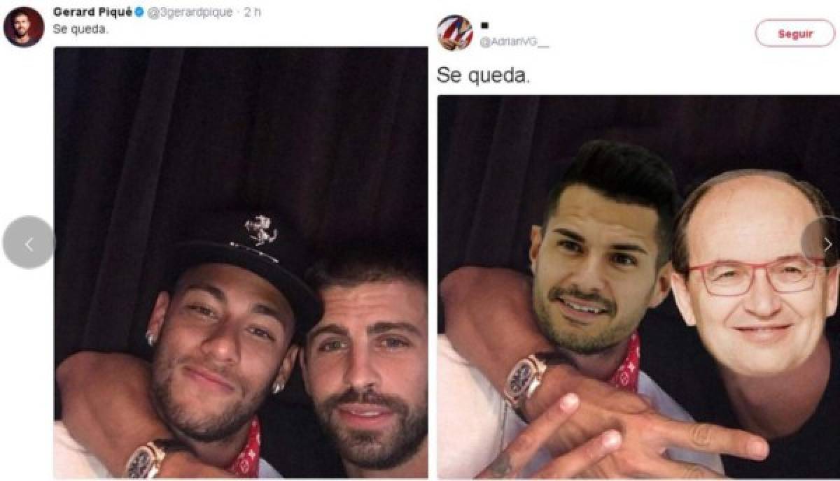 Los terribles memes del 'se queda' de Gerard Piqué a Neymar
