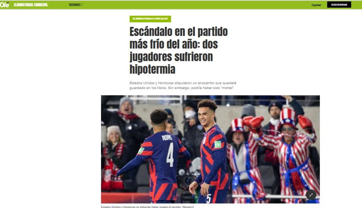 “Trampa mortal y escándalo”: Lo que amaneció diciendo la prensa mundial de la derrota de Honduras ante EUA