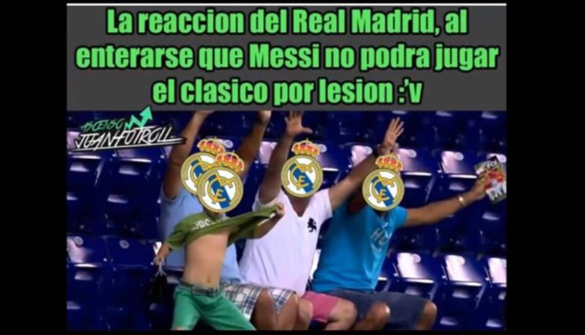 Sin Messi ni CR7: Los divertidos memes previo al clásico Barcelona-Real Madrid