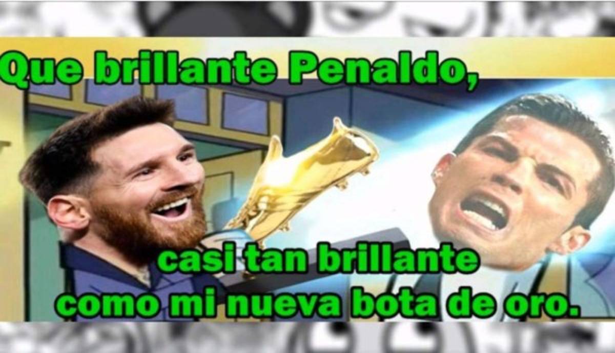 Cristiano Ronaldo, víctima favorita de los memes tras la sexta Bota de Oro de Messi    
