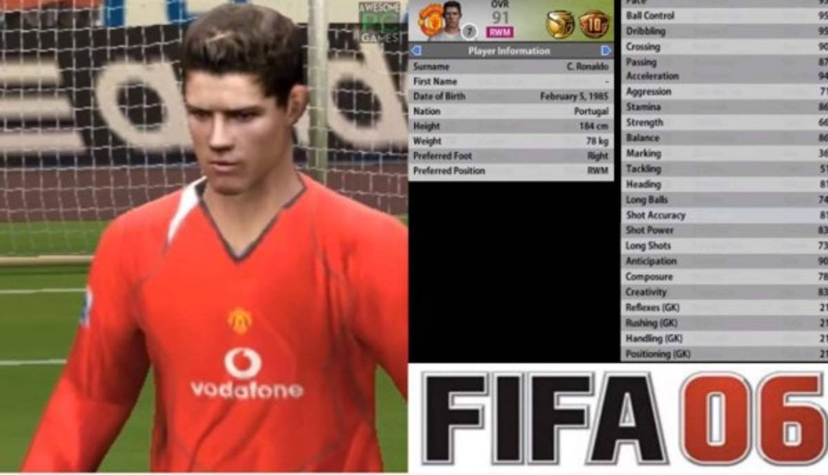 Desde 2004 hasta 2020: La tremenda evolución de Cristiano Ronaldo en el FIFA   