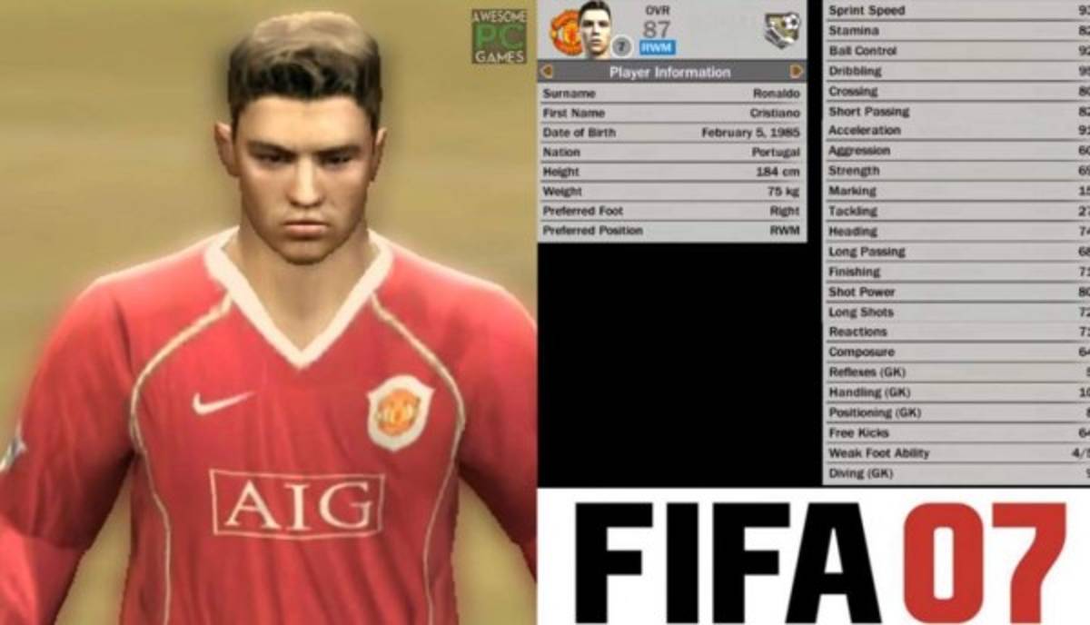 Desde 2004 hasta 2020: La tremenda evolución de Cristiano Ronaldo en el FIFA   