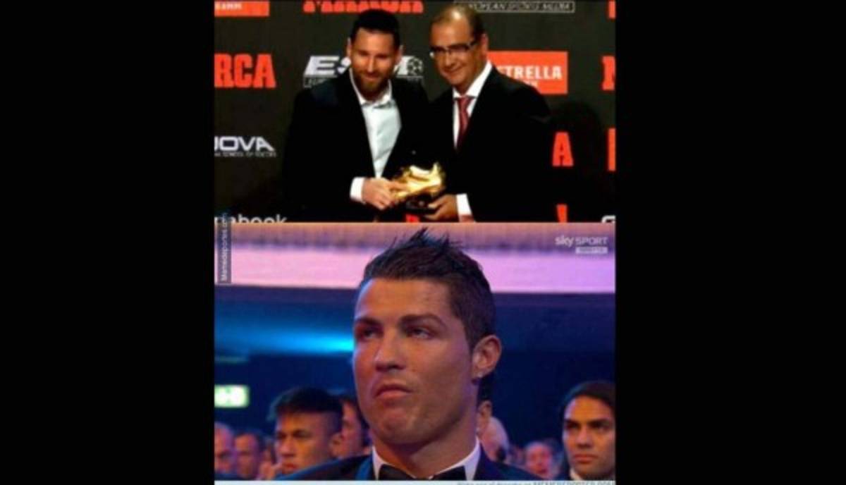 Cristiano Ronaldo, víctima favorita de los memes tras la sexta Bota de Oro de Messi    