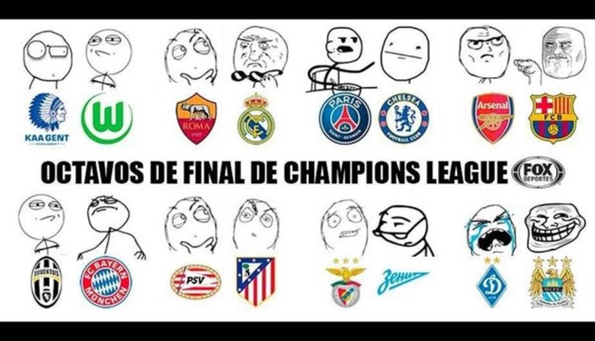 Los memes más divertidos que nos dejó el sorteo de octavos de final de Champions