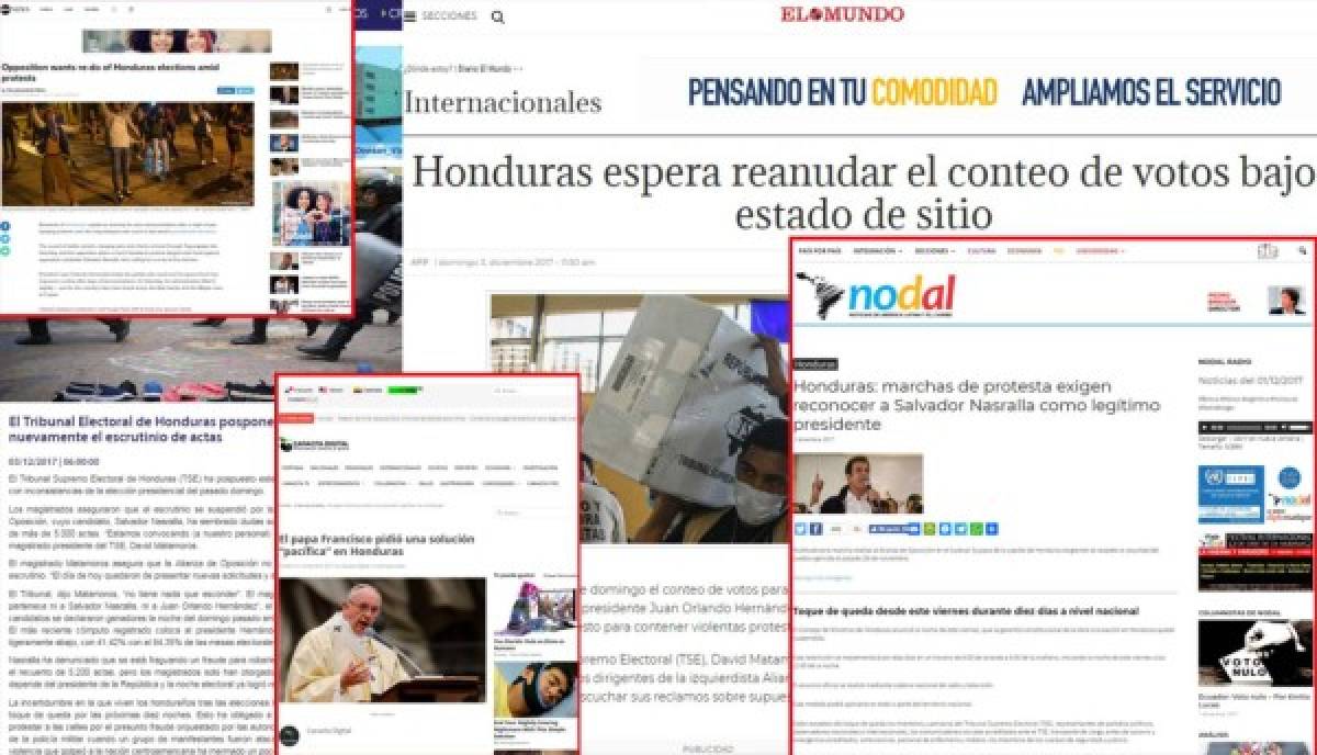 Así se refieren los medios internacionales de lo que pasa en Honduras