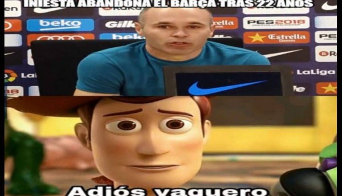 Los mejores memes de Iniesta y su adiós del Barça donde hacen pedazos a Messi