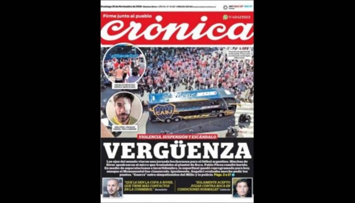 Pelotudos y la copa rota: Las portadas del escándalo del River Plate-Boca Juniors