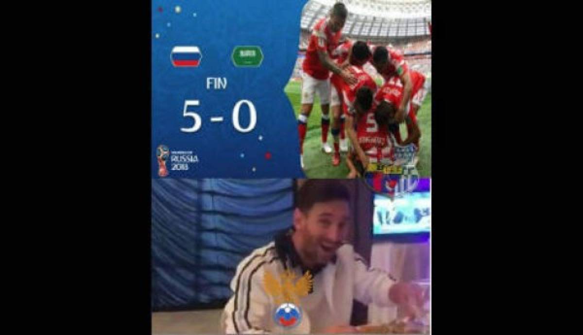 ¡Sin perdón! Arabia se come goleada y es víctima de terribles memes en Rusia 2018