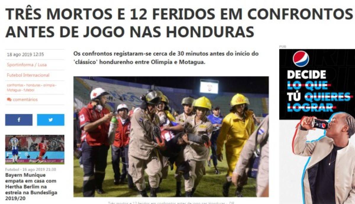 ¡Tragedia en Honduras! Así amanece la prensa mundial por el drama vivido en el Nacional