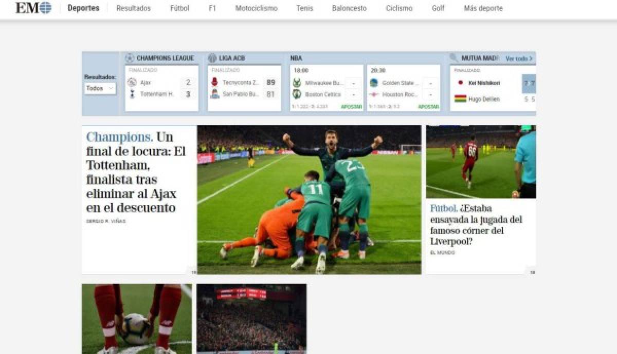 Lo que dice la prensa internacional sobre la final de la Champions League 2019