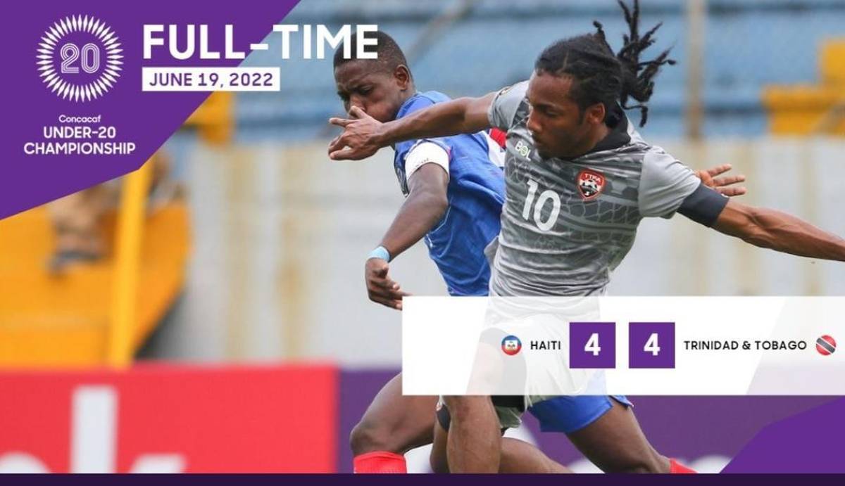En un emocionante encuentro Trinidad y Tobago y Haití empatan 4-4 en el premundial Sub-20