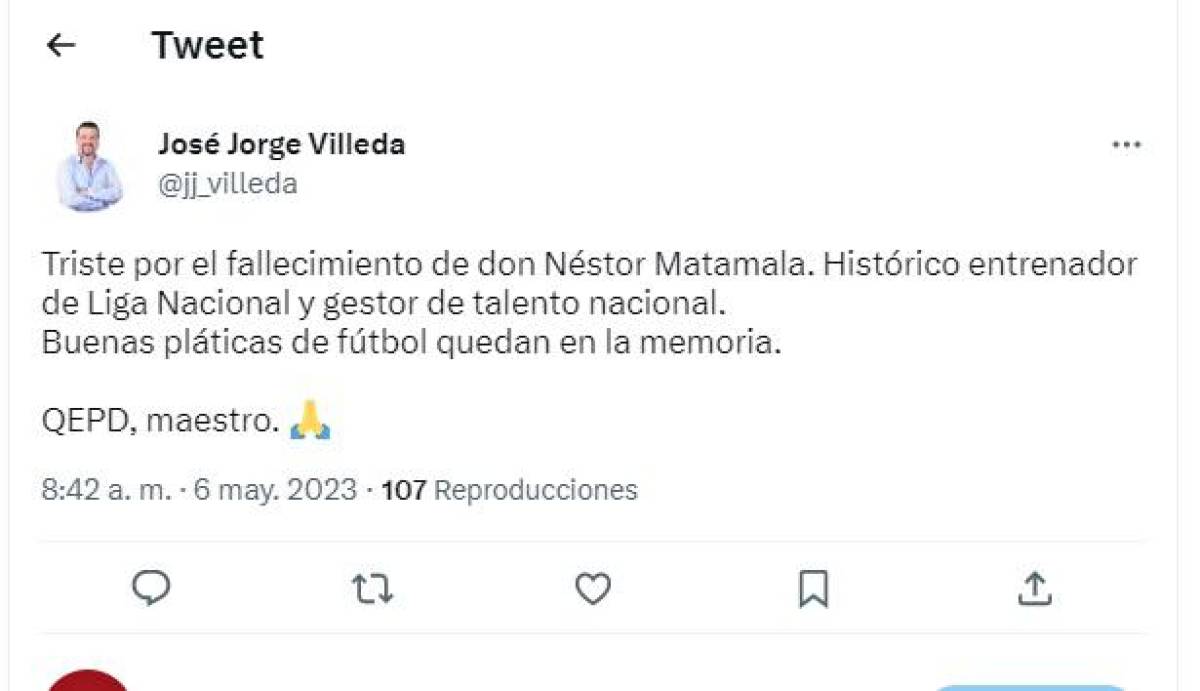 “Néstor Matamala, un padre, un maestro y de corazón hondureño”: Así reaccionan los periodistas y afición tras la muerte del técnico