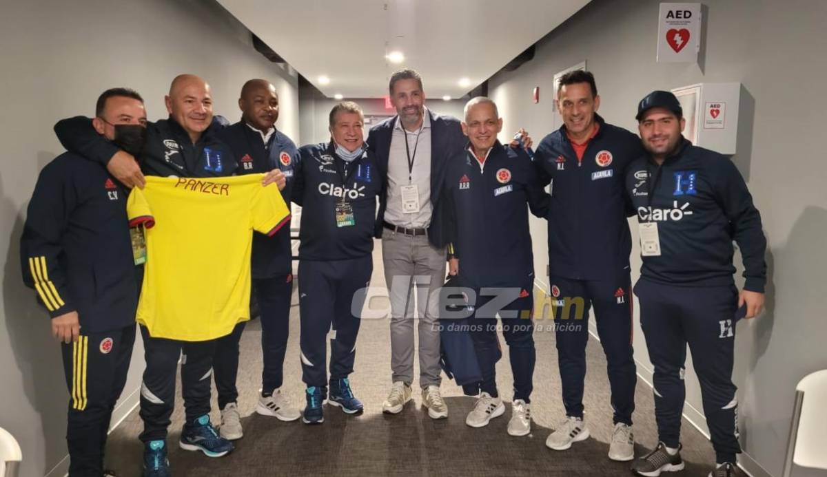 El reencuentro que se dio previo a la derrota de la ‘H’ en Florida y aficionada hondureña fue conquistada por colombiano