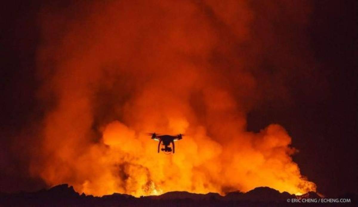 Gracias a drones obtienen impresionantes tomas de un volcán
