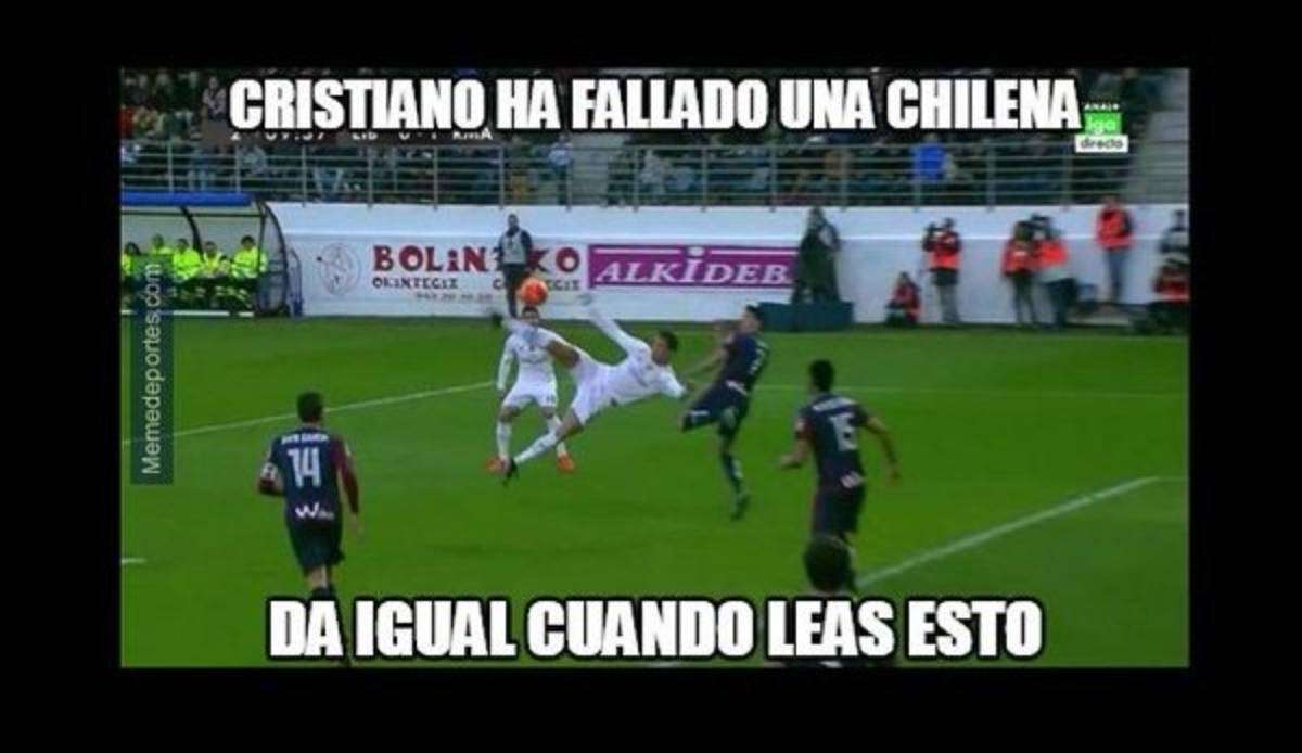 Le llueven burlas a Cristiano Ronaldo por fallar chilenas y marcar de penal