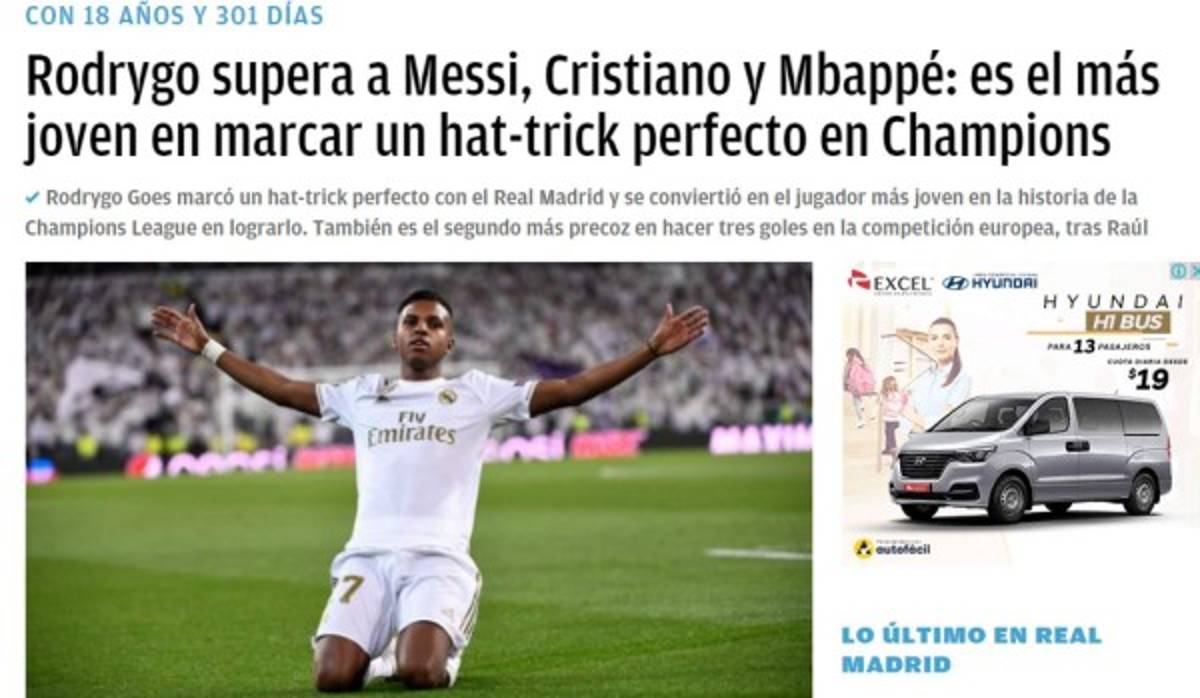 Rodrygo pone a sus pies a la prensa mundial: 'Por fin hay alguien con pinta de estrella'