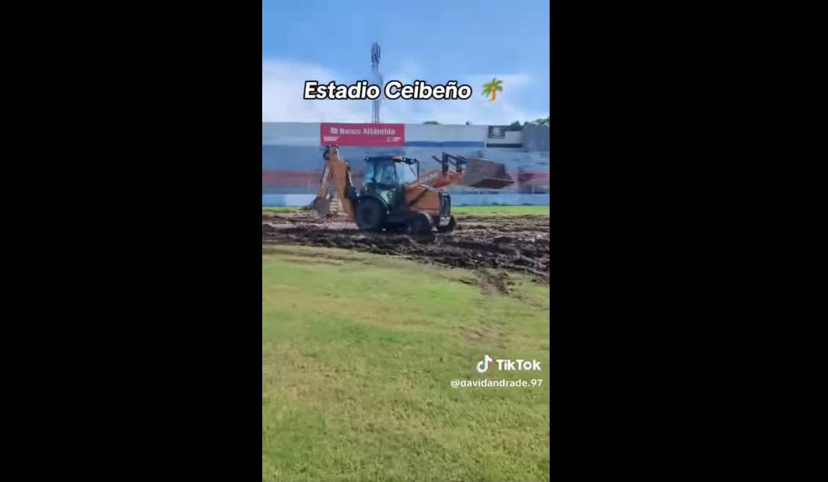 Así avanzan los trabajos de cambio de grama en el estadio Municipal Ceibeño ¿Cuánto es la inversión?