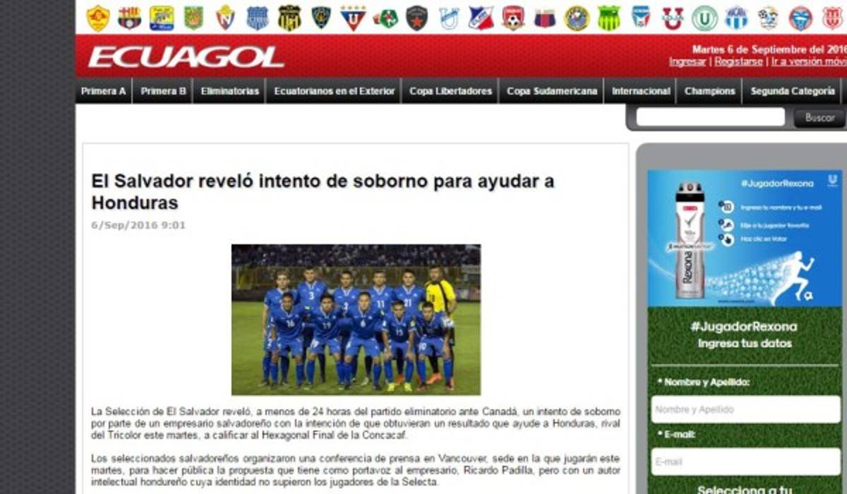 Prensa mundial hace eco del escándalo que denunciaron seleccionados de El Salvador