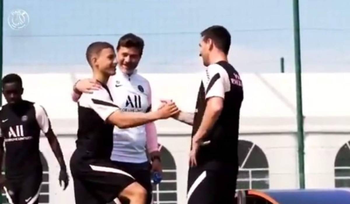 Así fue el primer entrenamiento de Messi en PSG: Su mejor amigo y abrazos con Sergio Ramos