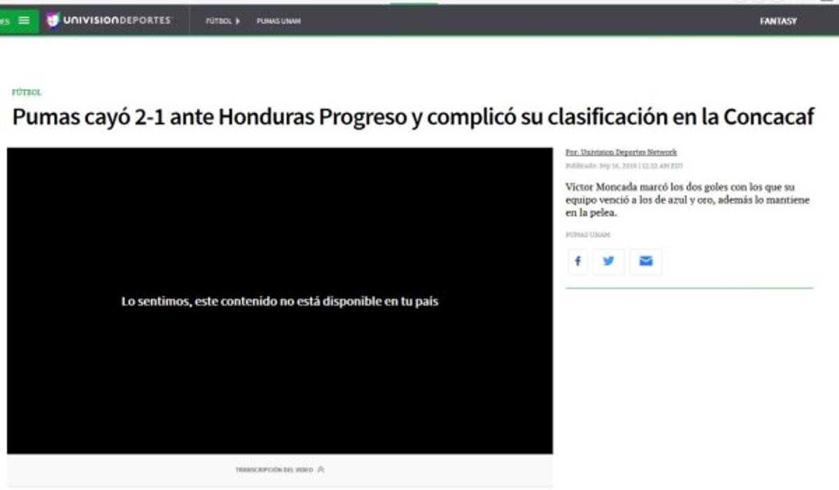 'Suspenso y se ahoga el grito': Así tituló la prensa mexicana derrota de Pumas ante Honduras