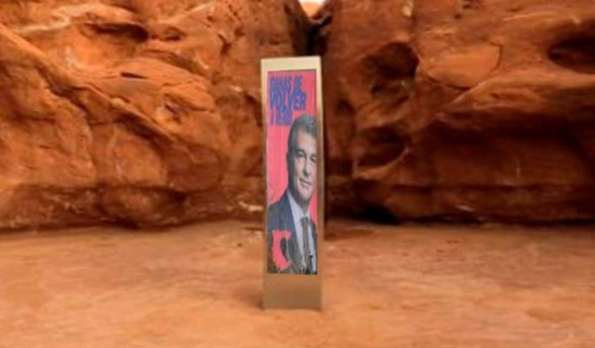 Barcelona: Laporta coloca un cartel gigante frente al Bernabéu y las redes estallan con memes