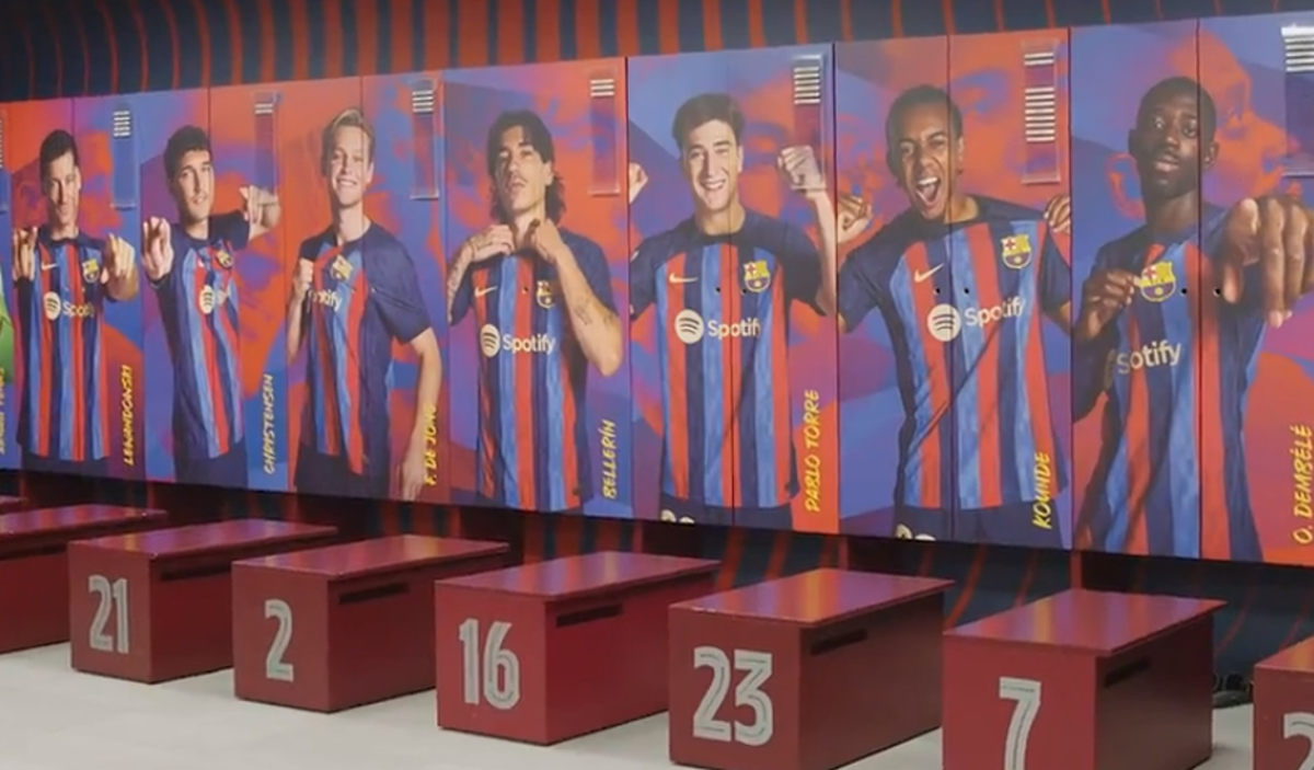 Barcelona aprovecha el parón del Mundial para remodelar su camerino y filtra por error los nuevos dorsales en el plantel