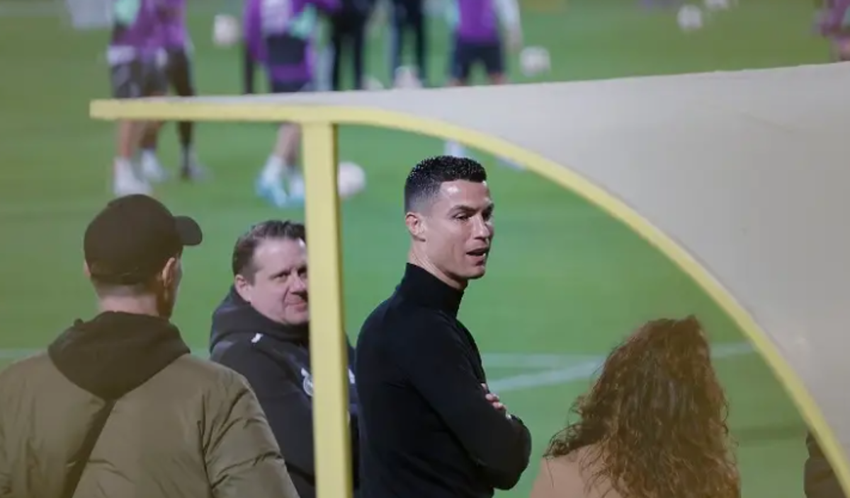 ¡Visita sorpresa! Así fue captado Cristiano Ronaldo en el entrenamiento del Real Madrid y su broma con los españoles