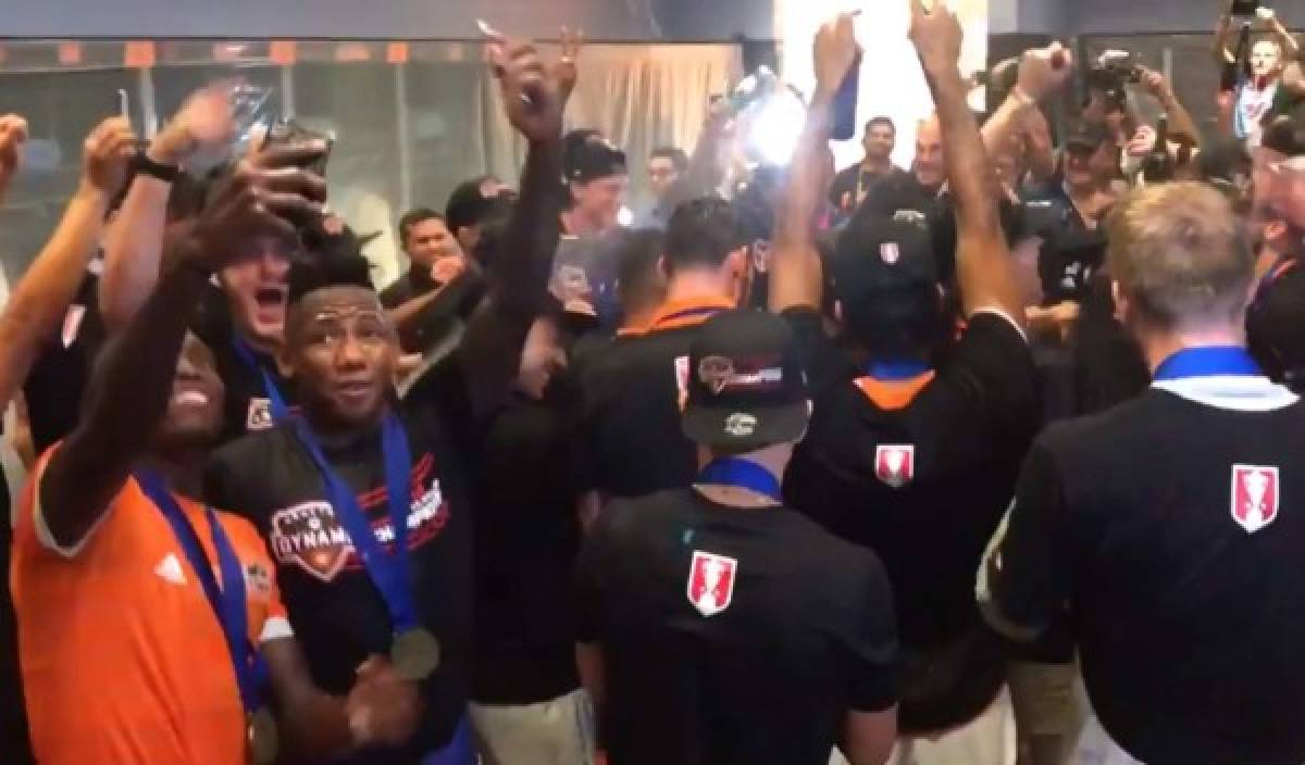 Así celebraron los hondureños y el Houston Dynamo el título de Copa