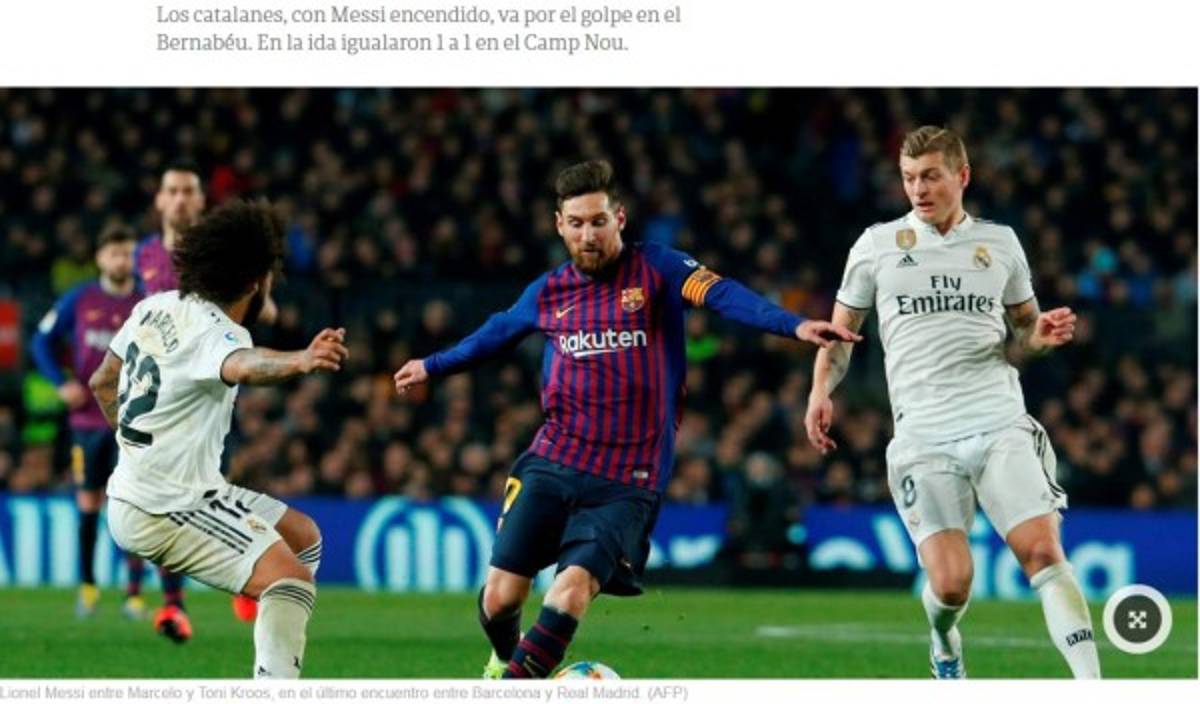 Lionel Messi se roba las portadas del clásico Real Madrid vs Barcelona en Copa del Rey  