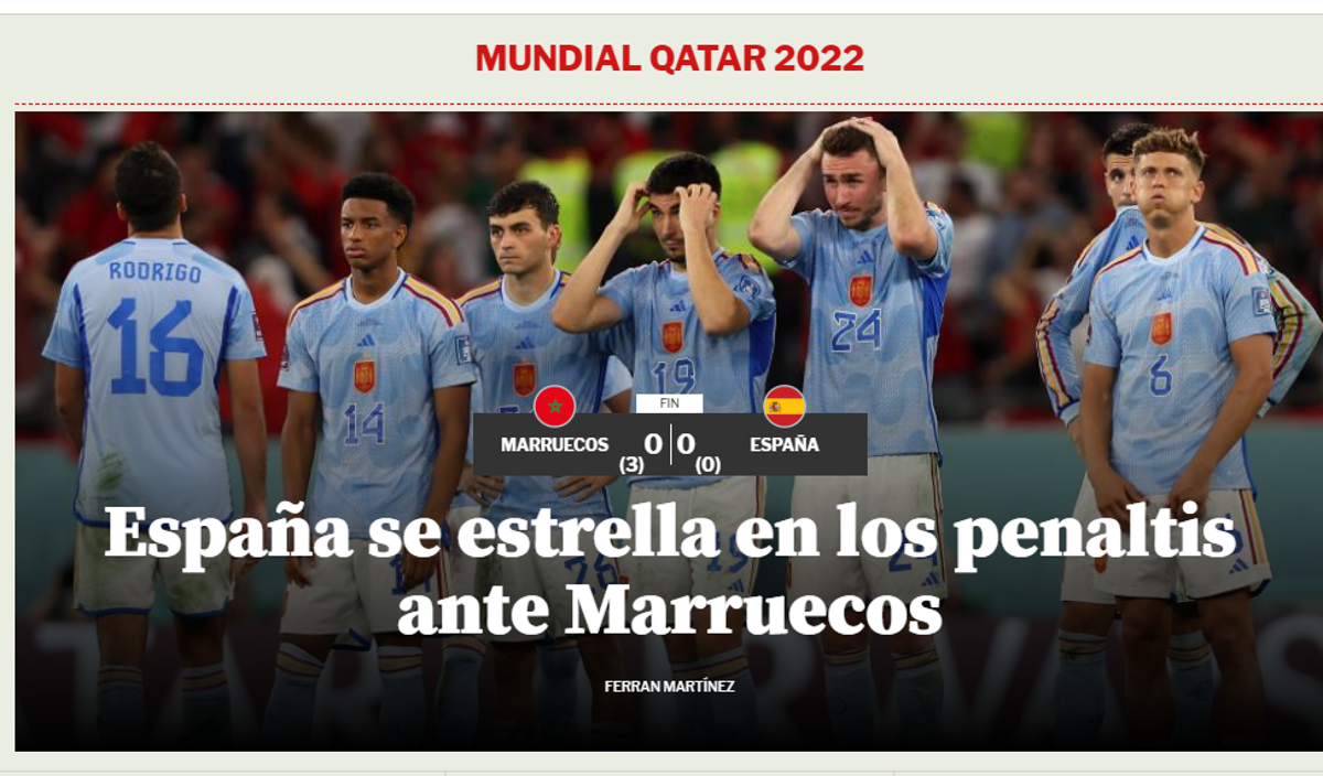 ¡Ridículo! Prensa internacional estalla tras la eliminación de España en Qatar: “No sabían que jugaban un Mundial”