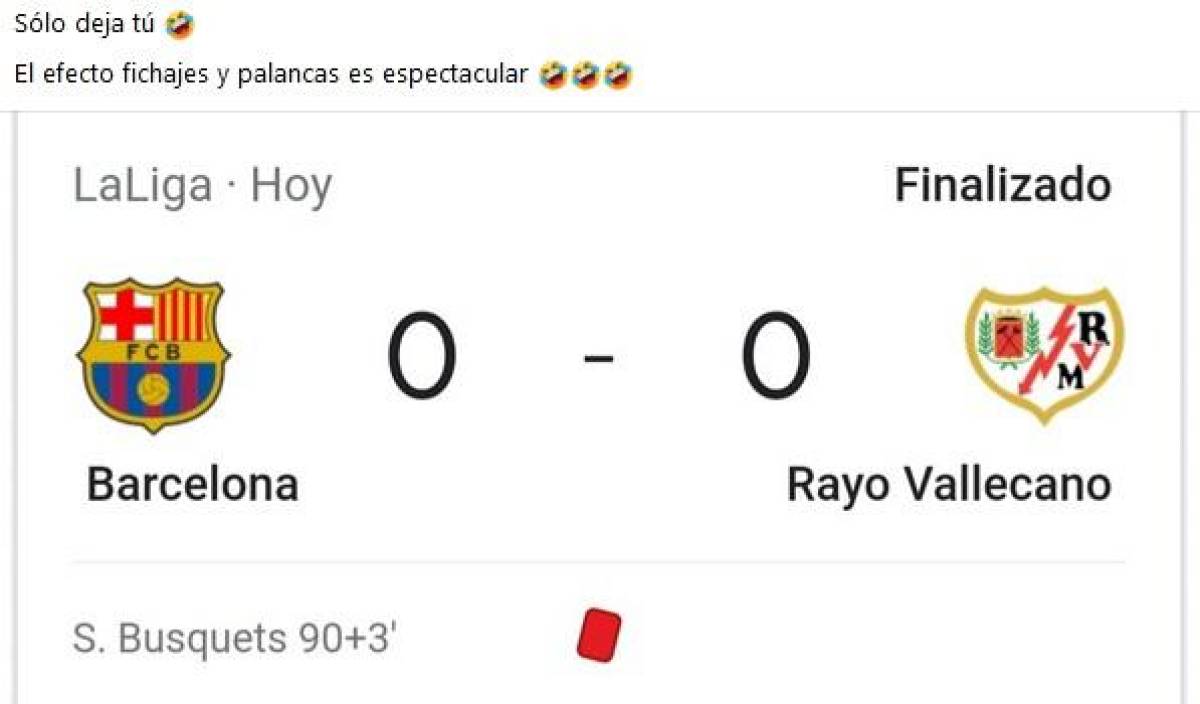 ¡Ni con fichajes! Barcelona tropieza en el inicio de la Liga Española y los memes los hacen pedazos