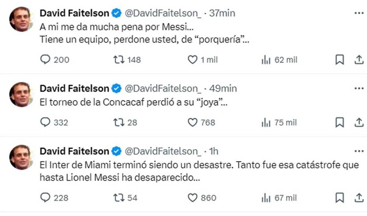 “Es un equipo de porquería”: Messi recibe duro ataque de la prensa de México y la respuesta de David Faitelson