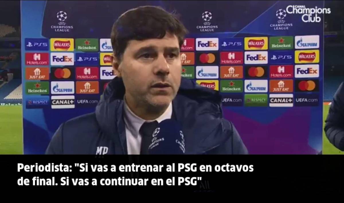 La reacción de Pochettino tras ser consultado sobre si dejará el PSG para dirigir al United: sonrisa y adiós