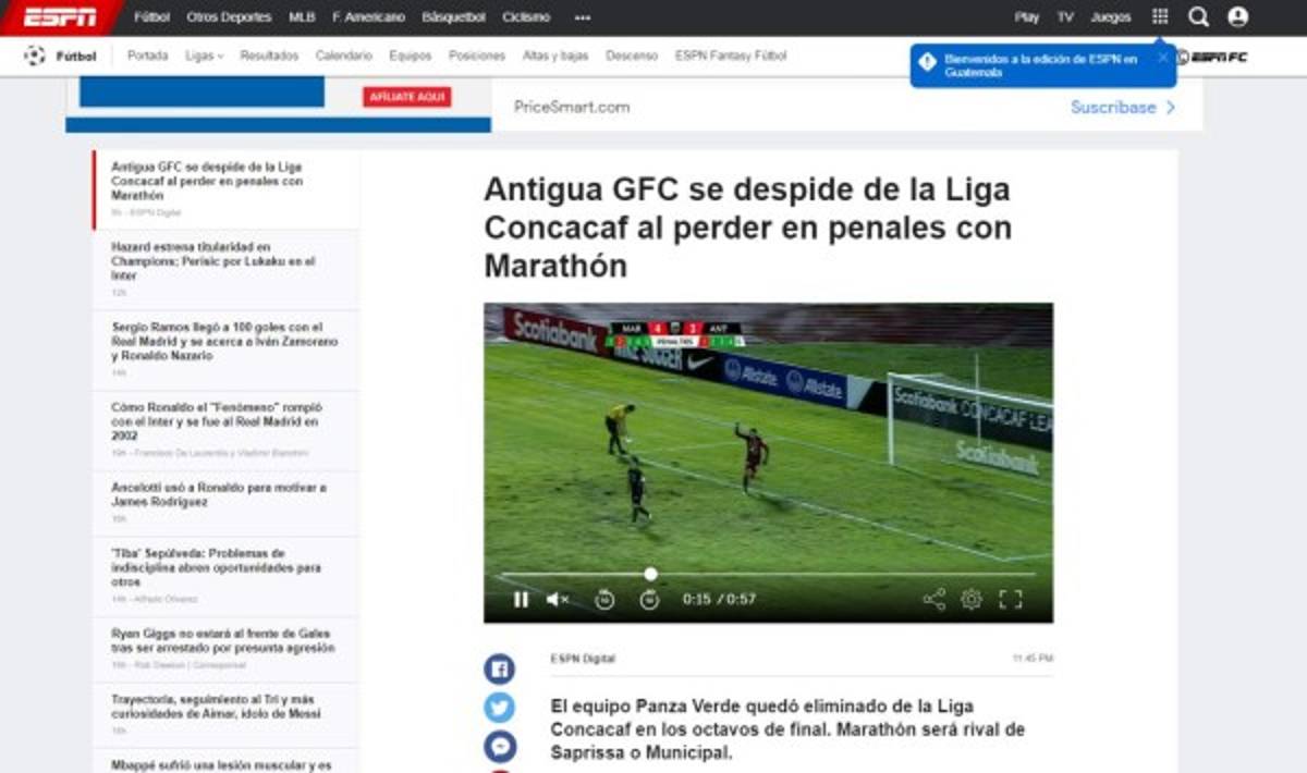 'El verdadero monstruo verde': La prensa internacional tras el sufrido triunfo de Marathón en Liga Concacaf