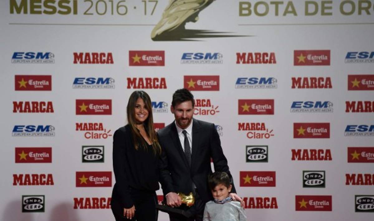 FOTOS: El hijo de Messi es protagonista en la entrega de la Bota de Oro