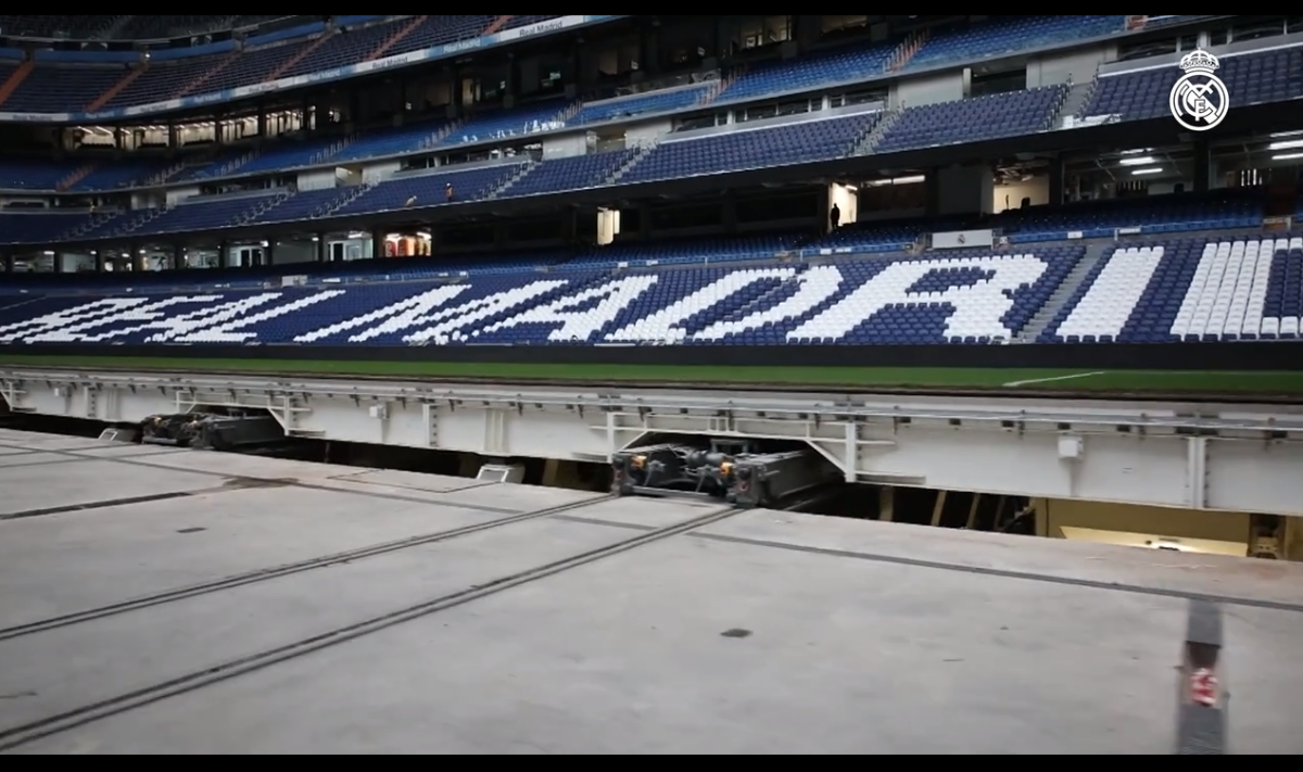 ¡Impresionante y de primer mundo! Así es el espectacular césped retráctil del nuevo Santiago Bernabéu, casa del Real Madrid