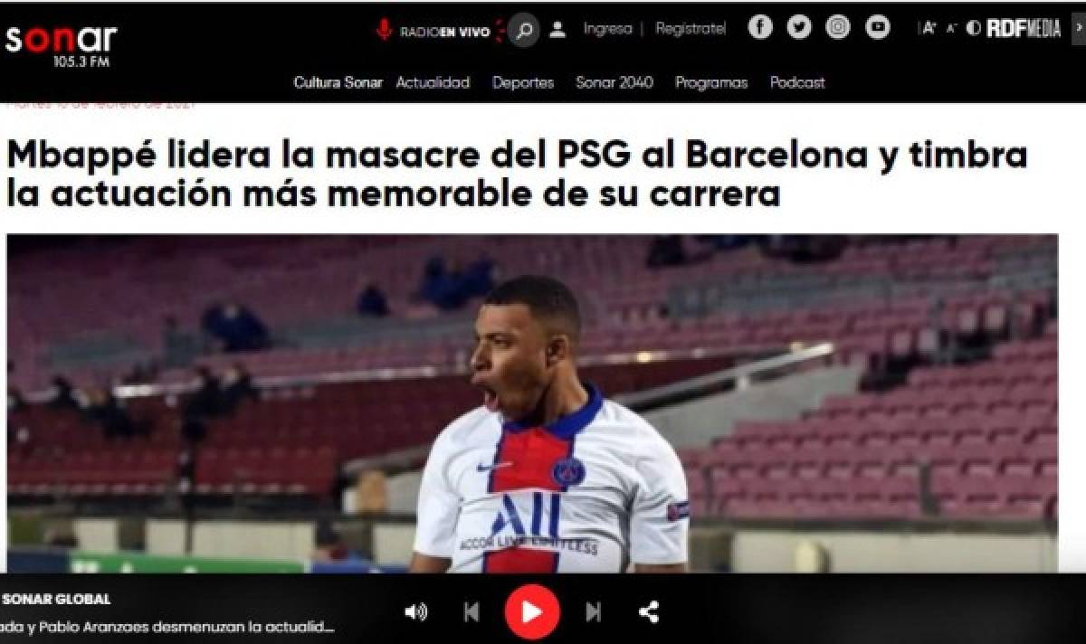 'Penoso, desastroso, humillación”: la prensa mundial y sus duros titulares tras la goleada del PSG al Barcelona