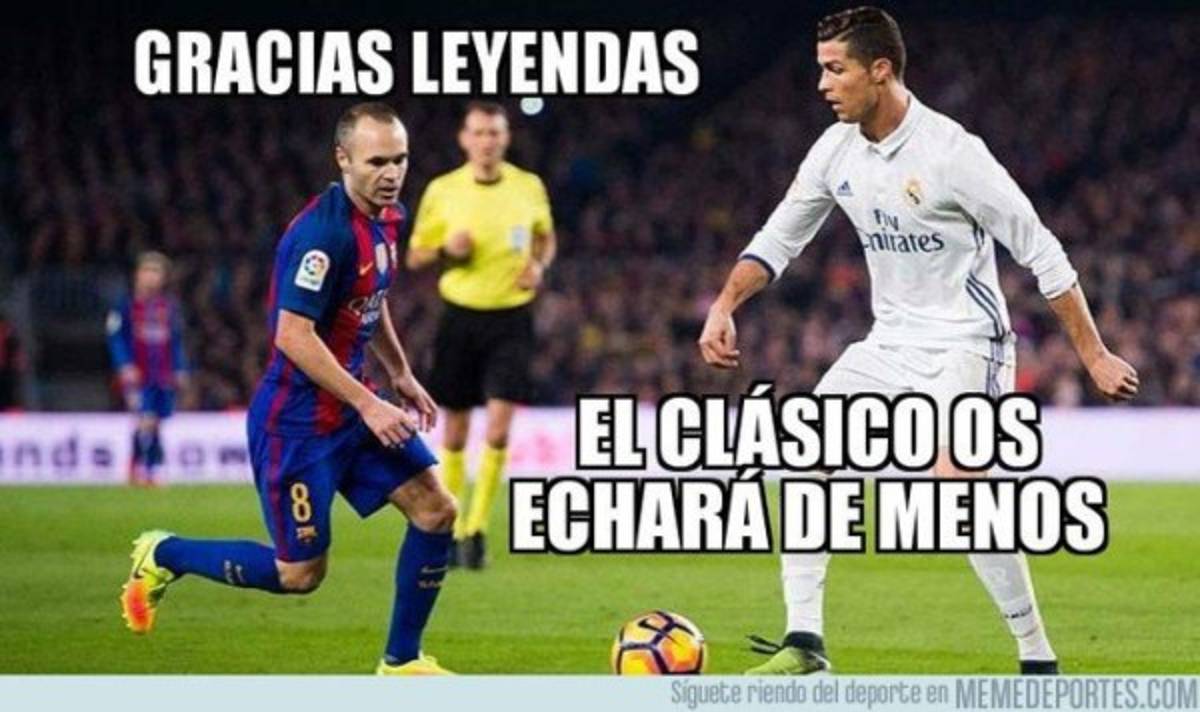 Sin Messi ni CR7: Los divertidos memes previo al clásico Barcelona-Real Madrid