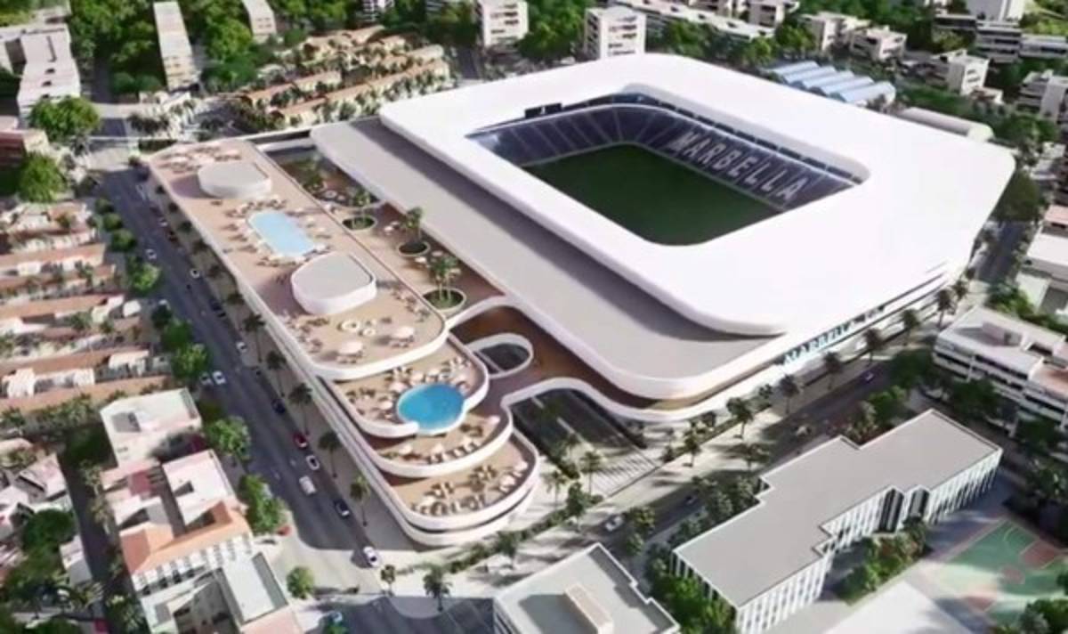 El estadio de 'Champions' que va a construir el Marbella FC: Centro comercial y hasta piscina