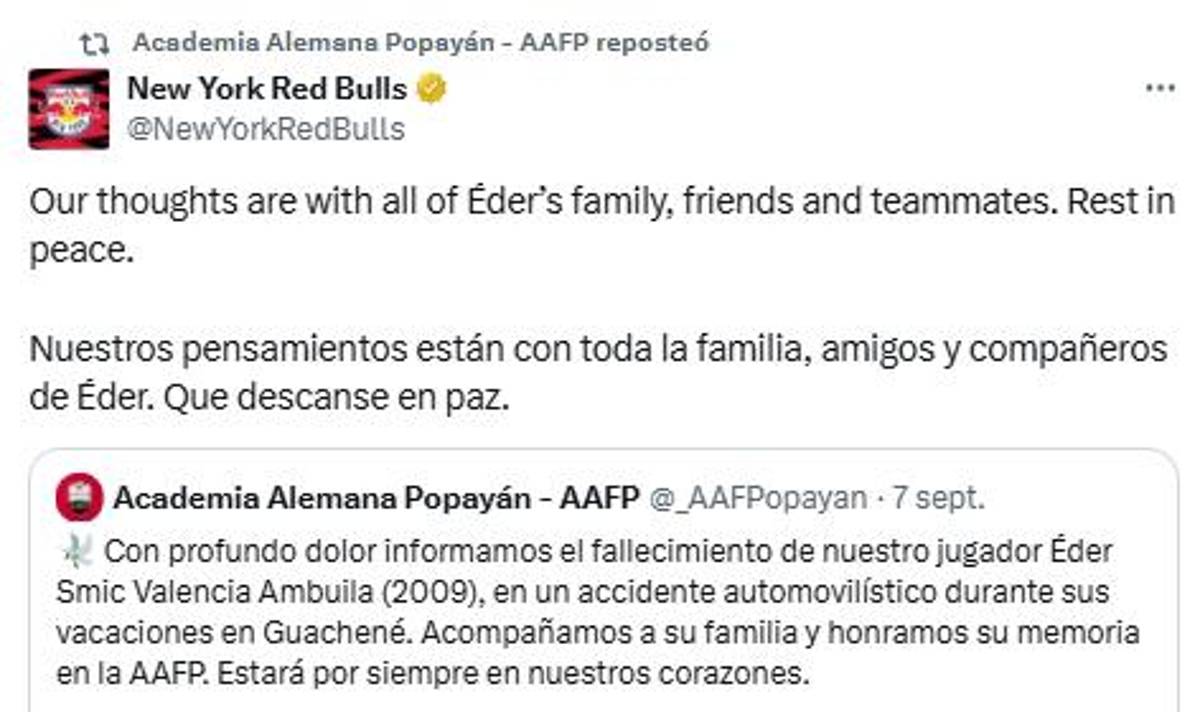Murió en trágico accidente la promesa de 16 años que iba a jugar en la MLS; el comunicado del club tras la terrible noticia