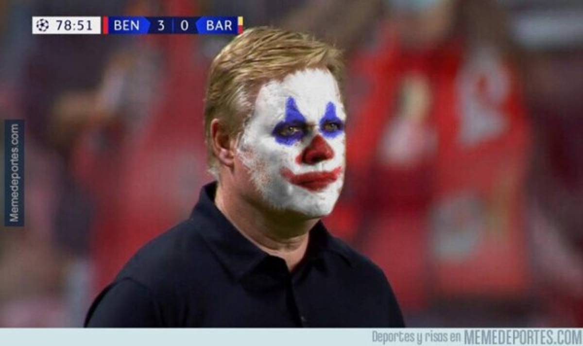 Barcelona fue goleado por el Benfica, se acercan a la Europa League y los memes los destrozan