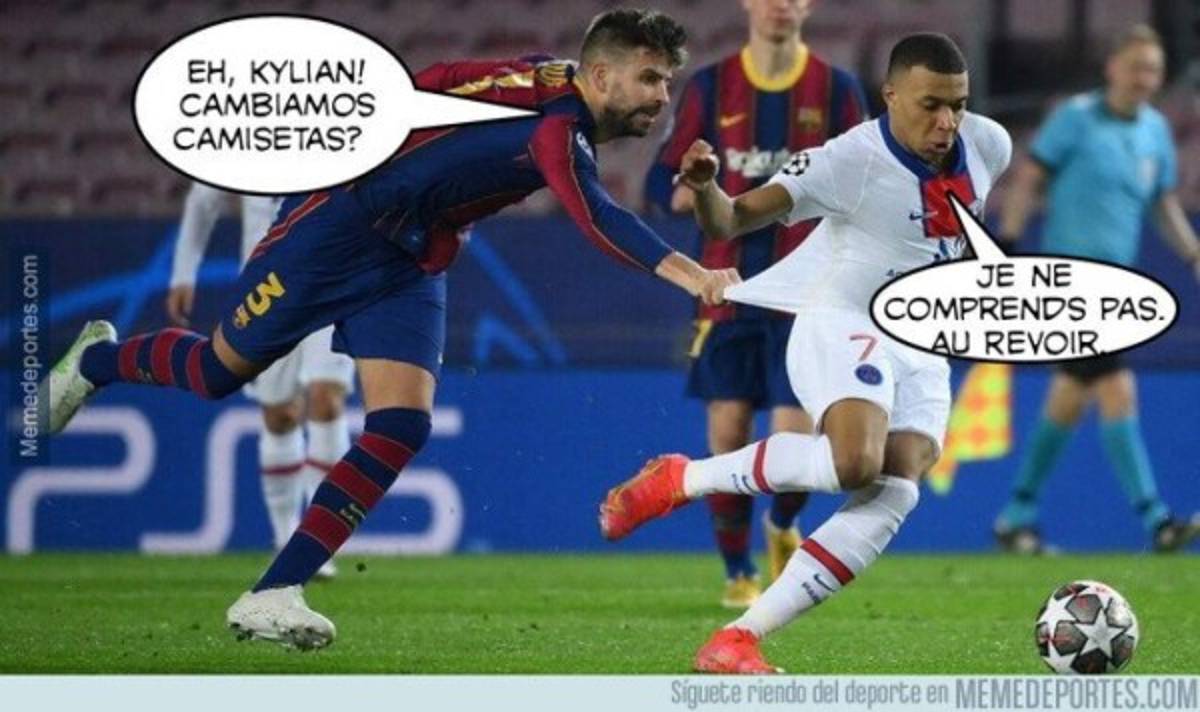 Hacen pedazos a Piqué y a Messi: Los otros memes de la goleada del PSG al Barcelona