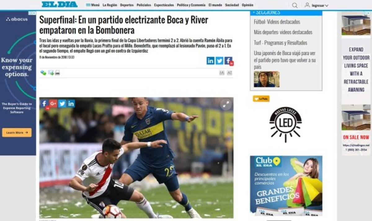 ¿River campeón? La guerra de portadas en el mundo tras la ida Boca Juniors - River Plate