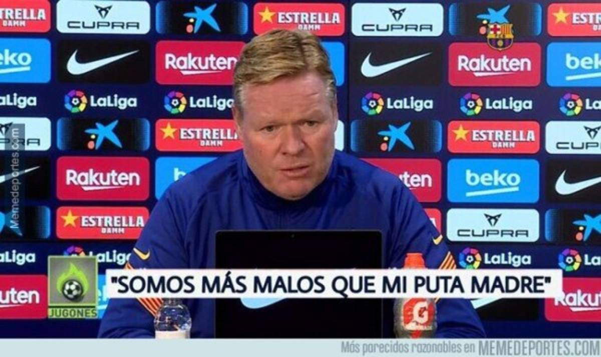 Otro tropiezo del Barcelona, ahora ante el Cádiz, y los memes despedazan a Koeman