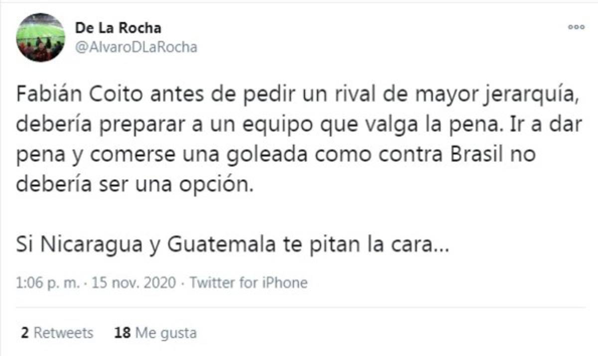 Las críticas hacia Fabián Coito tras perder ante Guatemala: 'Ridículo lo de la Selección”