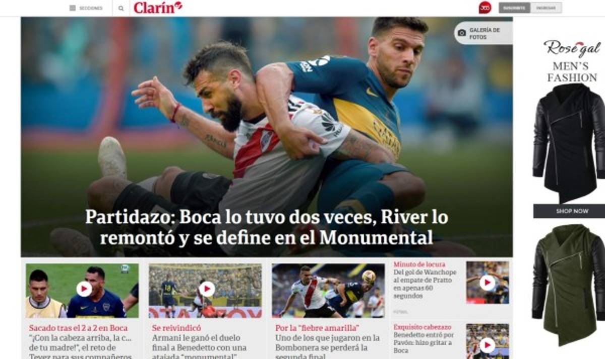 ¿River campeón? La guerra de portadas en el mundo tras la ida Boca Juniors - River Plate